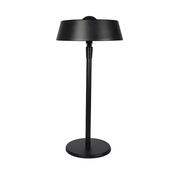 GlowMuse – Modern LED Table Lamp with Glass Shade & Black Metal Base